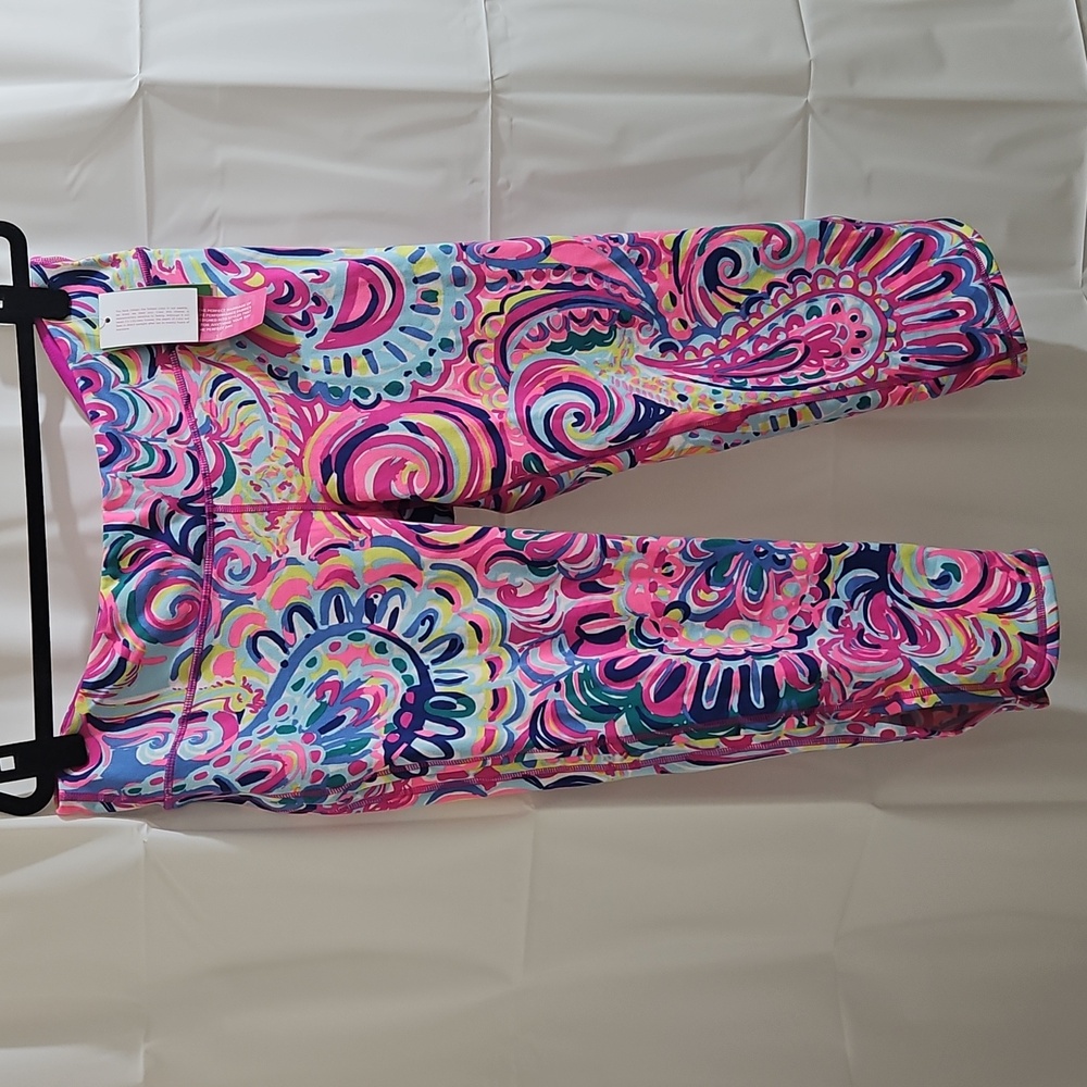 Lilly Pulitzer NWT Luxletic Cropped Legging - Psychedelic Sunshine XL